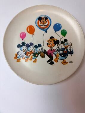 Vintage Walt Disney Mickey Mouse Club Plastic Plate – Mickey & Donald Duck
